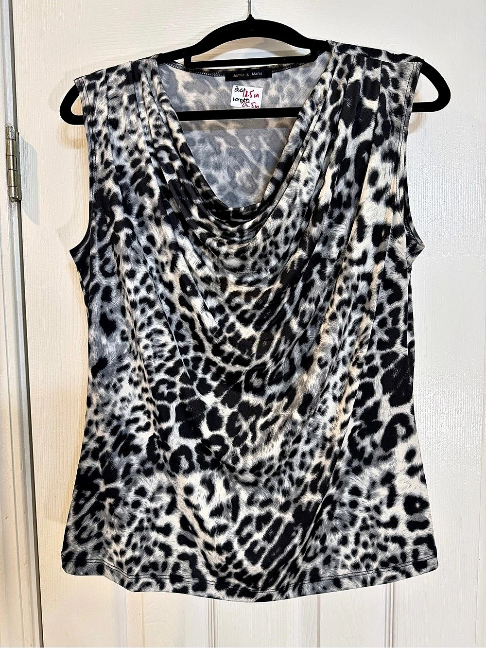 Jennie & Marlis Animal Print Tank Top in Black & White